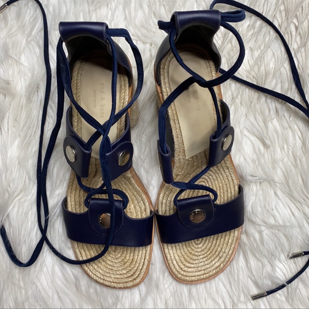 Rag & Bone Eden Leather Lace Up Sandals